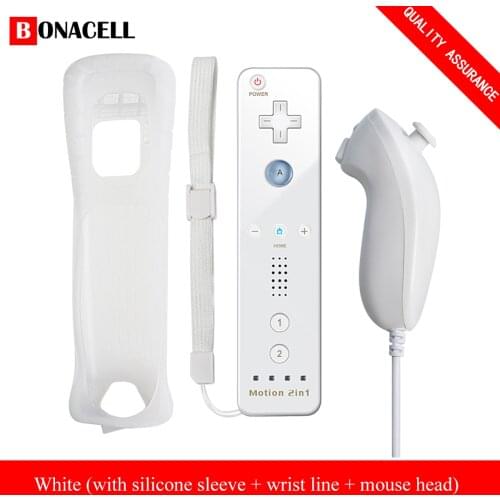 Wii Remote Controller, Wireless Game Wii Remote With Motion Plus for Nintendo Wii and Wii U, with Silicone Case and Wrist Strap