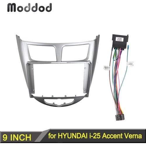 Radio Fascias Frame Fit for HYUNDAI I-25 / Accent / Solaris / VERNA 2010-2017 9 inch Screen Stereo Panel GPS DVD Dash Kit Bezel