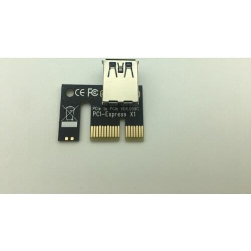 Riser Black VER 009C High Quality USB 3.0 PCI-Express 1X to 16X PCI-E Extender Riser Card for BTC Bitcoin Miner Antminer Mining