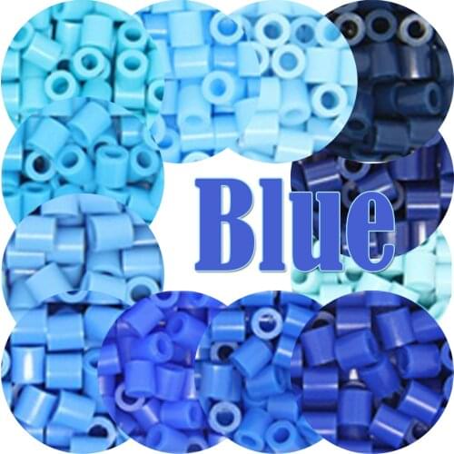 Blue color 5mm 1000PCS YantJouet Hama Beads for Kids Iron Fuse Beads diy Puzzles high quality gift children toy