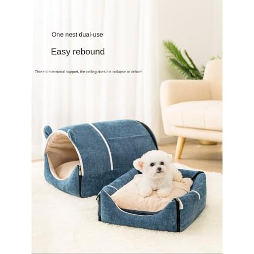 New Dog Kennel Keeps Warm In Winter Removable Washable House Type Enclosed Indoor Large Space Method Fight Cat Nest