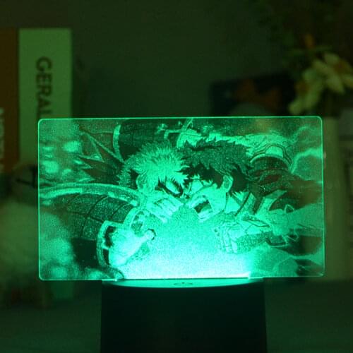 Anime Frosting Led Lamps Night Light My Hero Academia Bakugo Bedroom Decor Birthday Gift for Kids Friends Manga Katsuki 3d Lamp