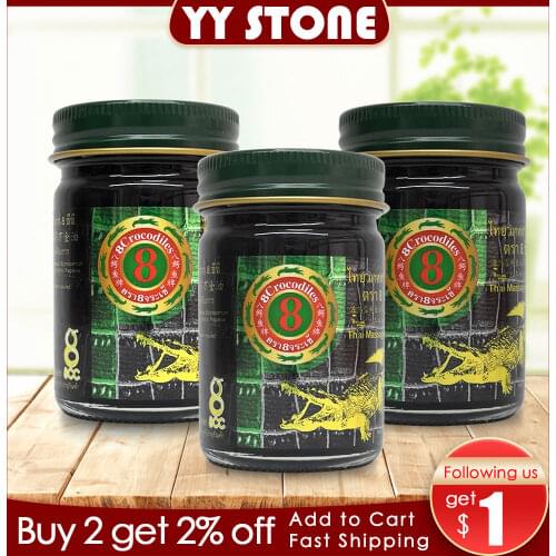 Thailand Tiger Balm 8 crocodiles warm alligator oil ointment for joint knee pain medical plaster pain relax balm relief plaster