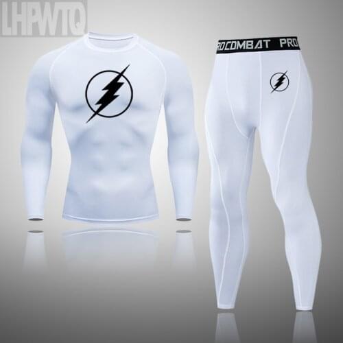 Thermal Underwear Mens Jogging Compression Long Sleeve Shirts+Leggings Sports Sets Bodybuilding Track Suit Rashgard