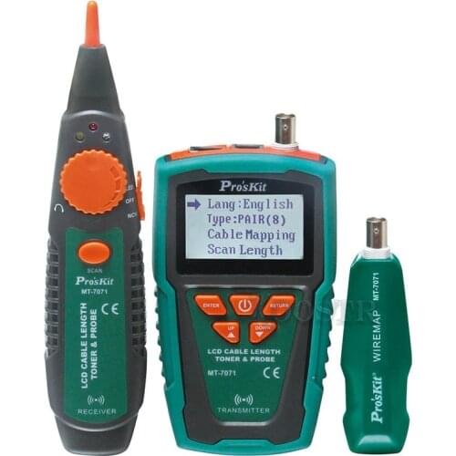 Proskit MT-7071 network cable line tester line finder LCD audio cable length line checker line patrol instrument