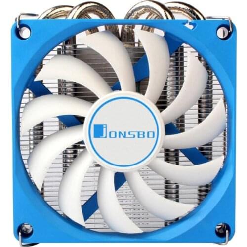 Jonsbo HP-400 CPU Cooling Fan 4 Heat Pipes Radiator for HTPC Case All-In-One Computer Ultra-Thin CPU Cooler