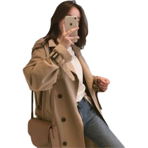 Womens Windbreaker Spring Coat Women Clothes 2019 Streetwear Long Trench Coats Female Outwear Sobretudo Feminino 783