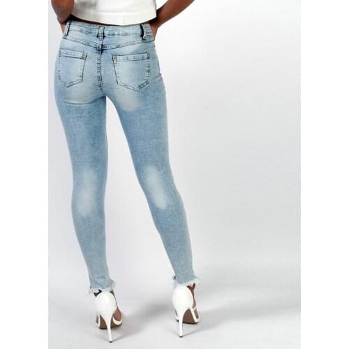 Casual Mid Ripped Pencil Style Summer Jeans Boyfriend 2020 Pants for women Fashion Skinny New Cotton Denim fall Waist Jeans