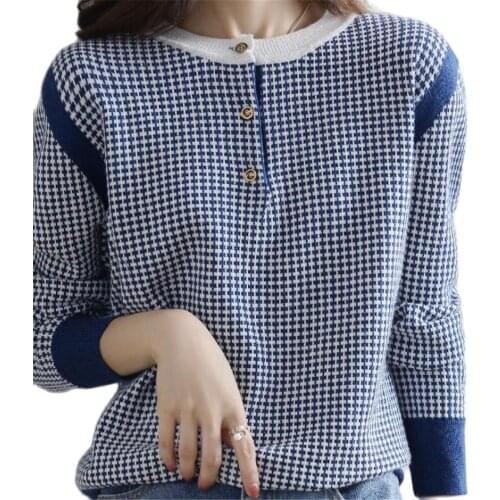 Spring Knit Outerwear All-Match Loose Top Women 2021 Autumn New O-Neck Long Sleeve Laid Sweater Stretch Jumpers Coats Pullover