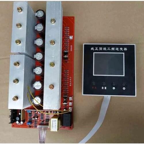 LCD display pure sine wave power frequency inverter drive PCB motherboard 12v to 48v universal 24 tube board English version