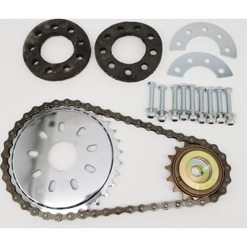 Bicycle spoke sprocket bicycle rear wheel 32t sprocket for left drive motor kit 16t flywheel with motor MY1016Z adapter