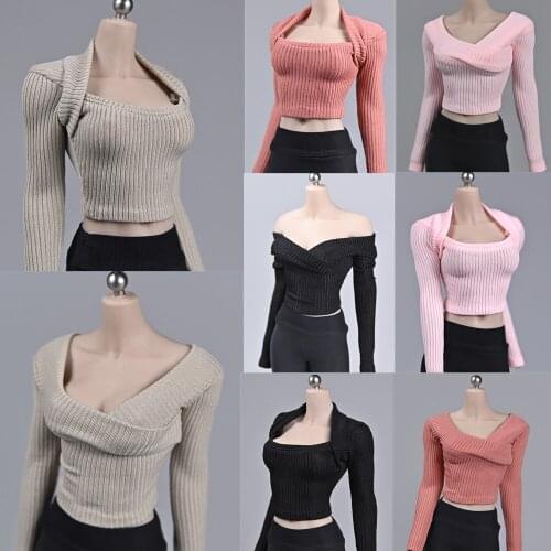1/6 Fenale Trend Thick striped Sweater Clothing Accessories for PH TBL 12 inch Action Figures Model Toy