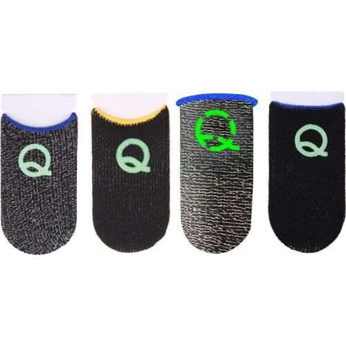 1 Pair Breathable Game Controller Finger Cover Sweat Proof Gaming Thumb Sleeve Finger Thumb Sleeve Gloves