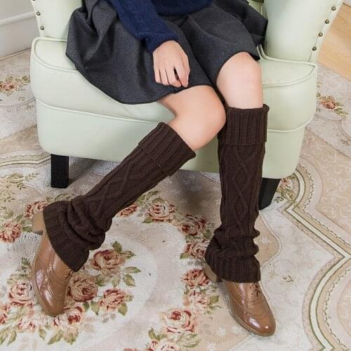 1 Pair Womens Leg Warmer Knitted Short Boot Socks Topper Leg Warmers Women To Knee Knit Toppers Cuffs
