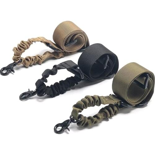 1 Pcs Nylon Adjustable Tactical single point Bungee Rifle Gun Airsoft Air Rifle Sling hunting gun Strap Shooting Accessories