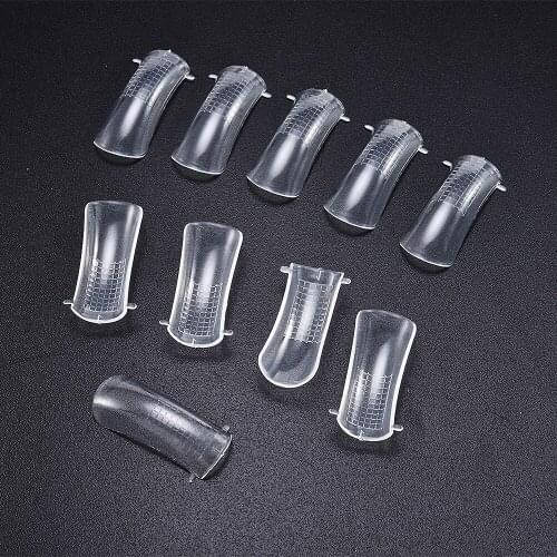 100 Pcs/Box Artificial Plastic Fake Nail Art System Form Clear Tips Salon Tools Set Art Tips Full Cover Manicure Jewelry Box