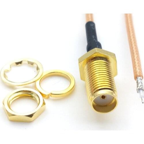 100pcs SMA Female Connector to Soldering Interface 20cm RG178 Pigtail Extension Cable