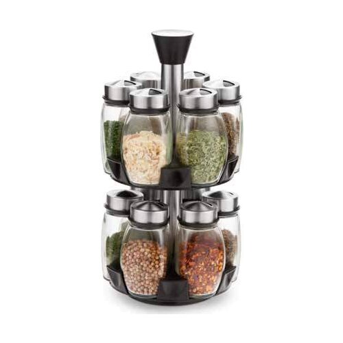 12-Jar-Revolving-Spice-Rack-Organizer-with-12-Glass-Jar-Bottles-Spices Spinning-Countertop-Herb-and-Spice-Rack-Organizer