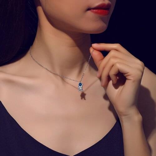 2021 new trendy elegant universe planet astronaut pendant necklace for women girl party jewelry modern personalized necklace