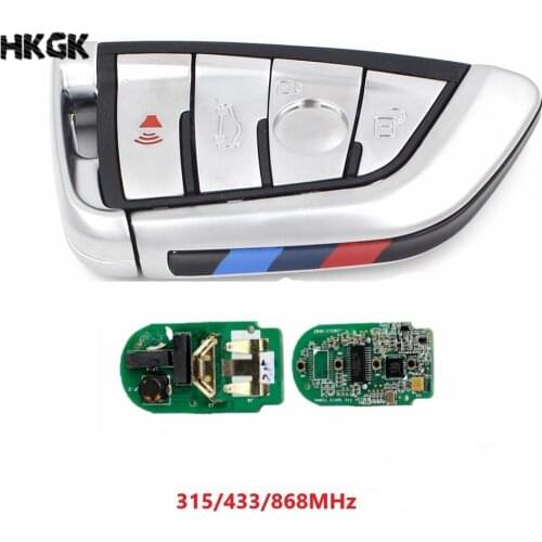 4 Button for BMW F Series CAS4+/FEM 2011-2017 White Modified Smart Remote Key Fob 315MHz/434MHz/868MHz