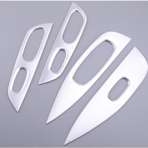 4Pcs Chrome Window Switch Panel Trim Cover Fit for Nissan Rogue 2014 2015 2016 2017 2018 2019