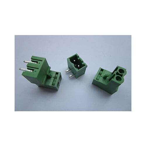 40 pcs 5.08mm Close Angle 2 pin Screw Terminal Block Connector Pluggable Type
