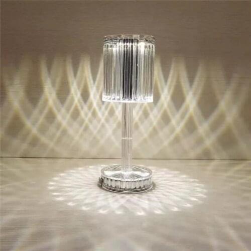 USB Diamond Table Lamp Acrylic Decoration Light for Bar Bedroom Bedside Coffee Crystal LED Desk Lamps Christmas Gift Night Light