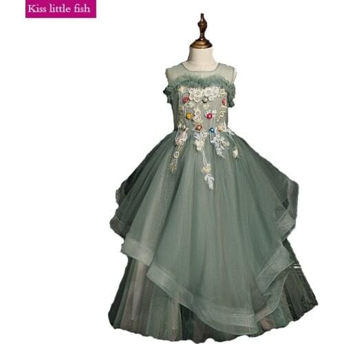 Free Shipping Long Girls Pageant Dresses Gown Dresses for Girls