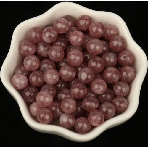 Natural Stone Beads Lepidolite Round Loose Beads For Jewelry Making 4/6/8/10mm 15 inches DIY Bracelet Necklace Wholesale Perles