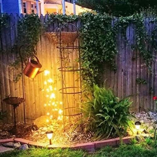 Fast Delivery Star Type Shower Garden Art Light Decoration Outdoor Gardening Lawn Lamp Garden Decoration Watering Can Led Light