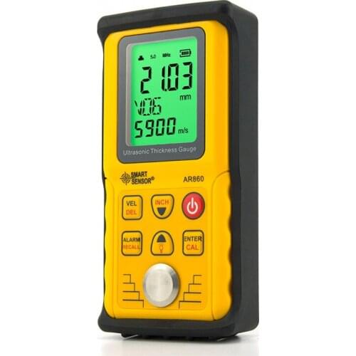 Digital Ultrasonic thickness gauge sheet metal Measuring range: 1.2 to 300mm non-destructive testing Meter Smart Sensor AR860