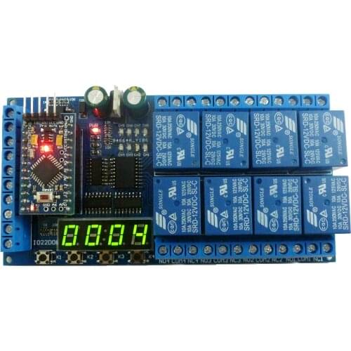 Dc 12v 8ch Pro Mini Plc Board Relay Shield Module Is Suitable For Arduino Multi-Function Delay Timer Switch Module