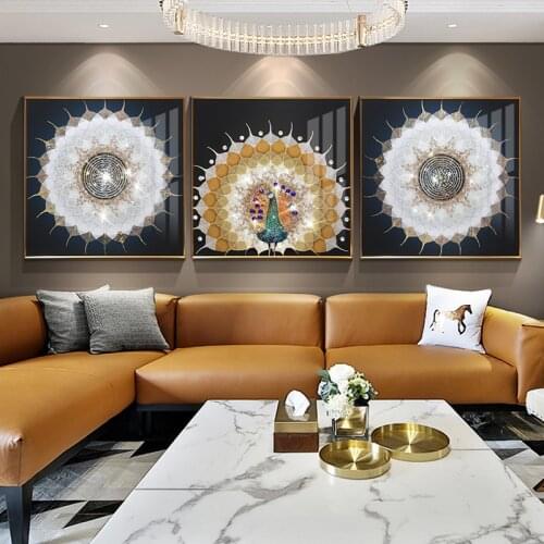 Dropship Living Room Decoration Painting Modern Minimalist Sofa Background Wall Painting Ins Style Restaurant Painting Triptych