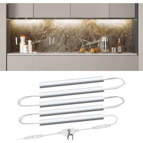 1-5 Pcs LED Under Cabinet Light Wardrobe Bed Light Kitchen Touch Sensor Stairs Dimmable Lighting for Night light lighting