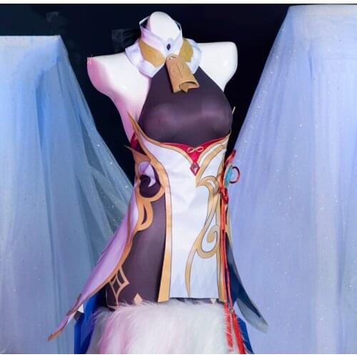 Game Genshin Impact Project Cosplay Costume Halloween Anime Genshin Project Ganyu Cosplay Gan Yu Dresses Clothing Set