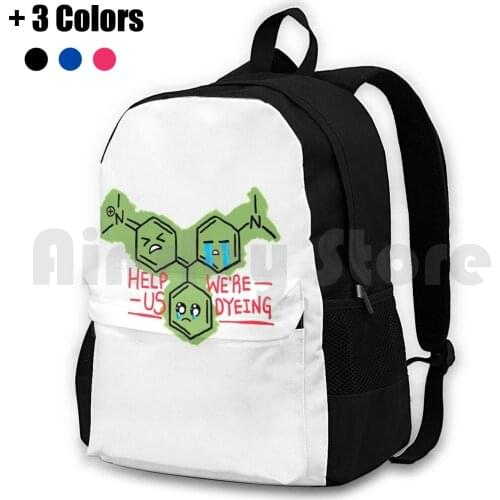 Kawaii Chemicals-Malachite Green-We'Re Dyeing Outdoor Hiking Backpack Riding Climbing Sports Bag Chemistry Chem Science Stem