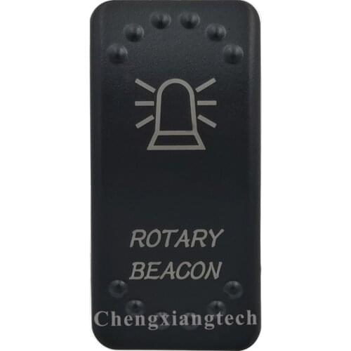 Laser Etched -ROTARY BEACON- Led Backlit Rocker Switch Cap for Car Boat Truck Rv Switch Auto DIY Replacing, Cover Only
