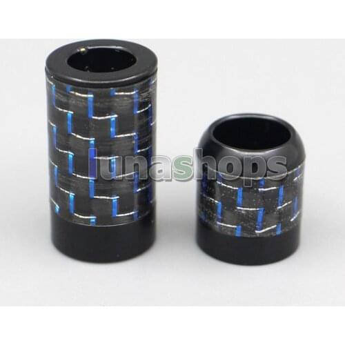 LN007070 6mm Main Wire Hole Full Metal Carbon Barrel Splitter + Slider Kit For DIY Custom Headphone Earphone Cable