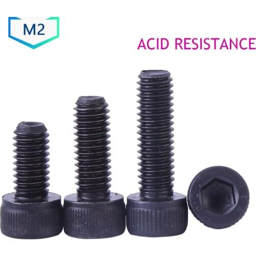 M2 M2.5 M3 M4 M5 M6 304 Stainless Steel Black Hexagon Hex Socket Head Cap Allen Bolt Screws