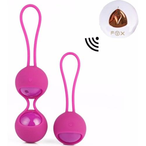 Women USB Charging Kegel Ball Vibrator Eggs Vaginal Balls Wireless Remote Vibrator Shrink Yin Vaginal Exercise Massager Sex Toys
