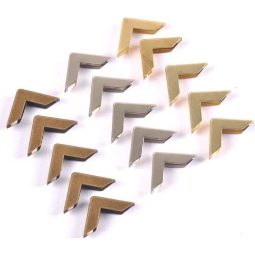 Silver/Golden/Bronze Metal Corners For Books Scrapbooking Photo Albums Menus Corner Protectors Crafts DIY 16x16x3mm 50pcs