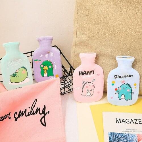 Cute Transparent Hot Water Bottle Warm Belly Treasure Cartoon Hand Warmer Filled Mini Explosion-proof Portable Hot Water Bags