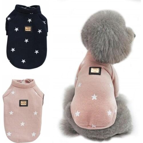 2021 Brand Soft Pet Dog Clothes For Dog Puppy Cat Winter Warm Clothes Star Print Costume Coat chihuahua Cheap roupa cachorro