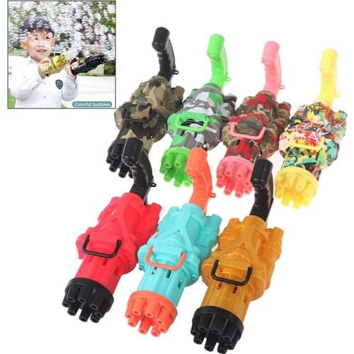 Soap bubbles gun mini toy machine gun water gun with soap kids automatic toy