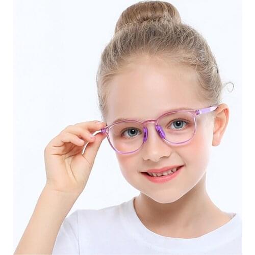 Round Glasses Kids Anti Radiation Blue Light Filter Children Eyeglasses Girl Boy Optical Frame Clear lenses Anti Blue Light Bloc