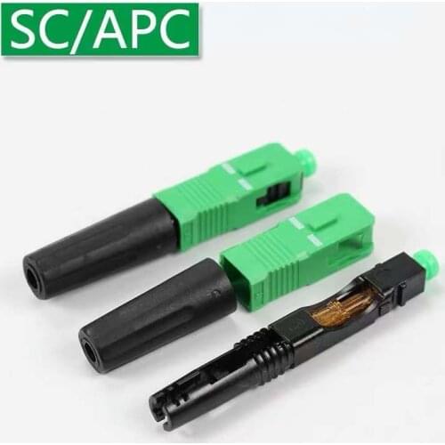 100PCS Factory Direct 3M SC APC Fiber Fast Connector SC APC Single Fiber optic quick connector SC Connector Use FTTH