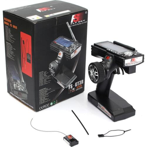 FLYSKY FS-GT3B 2.4G 3CH LED Screen Radio Transmitter Fail-Safe with GR3E Receiver for RC Vehicles Boat Car Truck Crawler 4WD