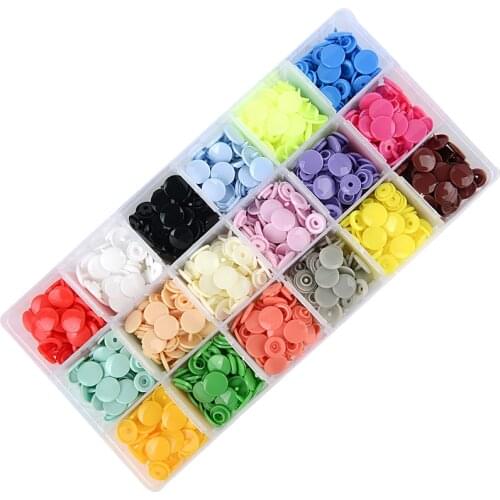 MIX 18 COLORS GLOSSY KAM SNAPS FASTENER RESIN SNAP BUTTONS T5 CAPS 12 mm 180 sets SNAPS