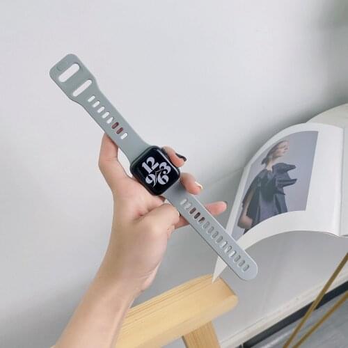 Hot-selling Silicone Strap for Apple Watch Band Series 3 2 1 42mm 38mm for iWatch 6SE 5 4 40mm 44mm Sport Accessories Wristband