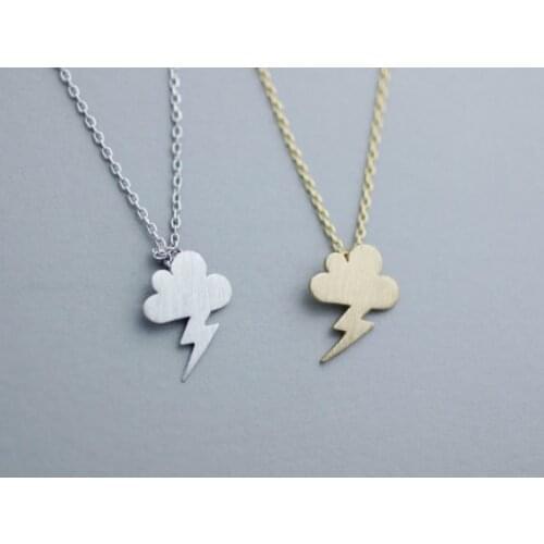 Daisies One Piece Pendant Necklaces Cute Storm Little cloud lightning Necklace Women Chocker Necklace